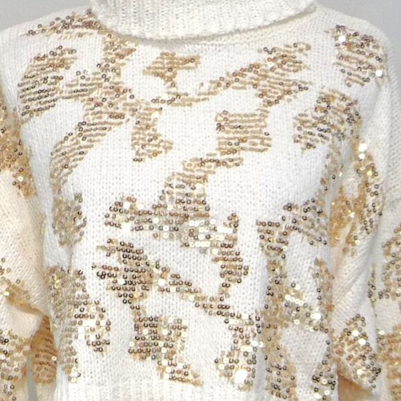 LAVISH SEQUIN SWEATER MEDIUM - Picture 4 of 9